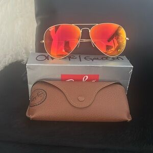 Ray BanAVIATOR FLASH LENSES-Orange Mirror & Gold